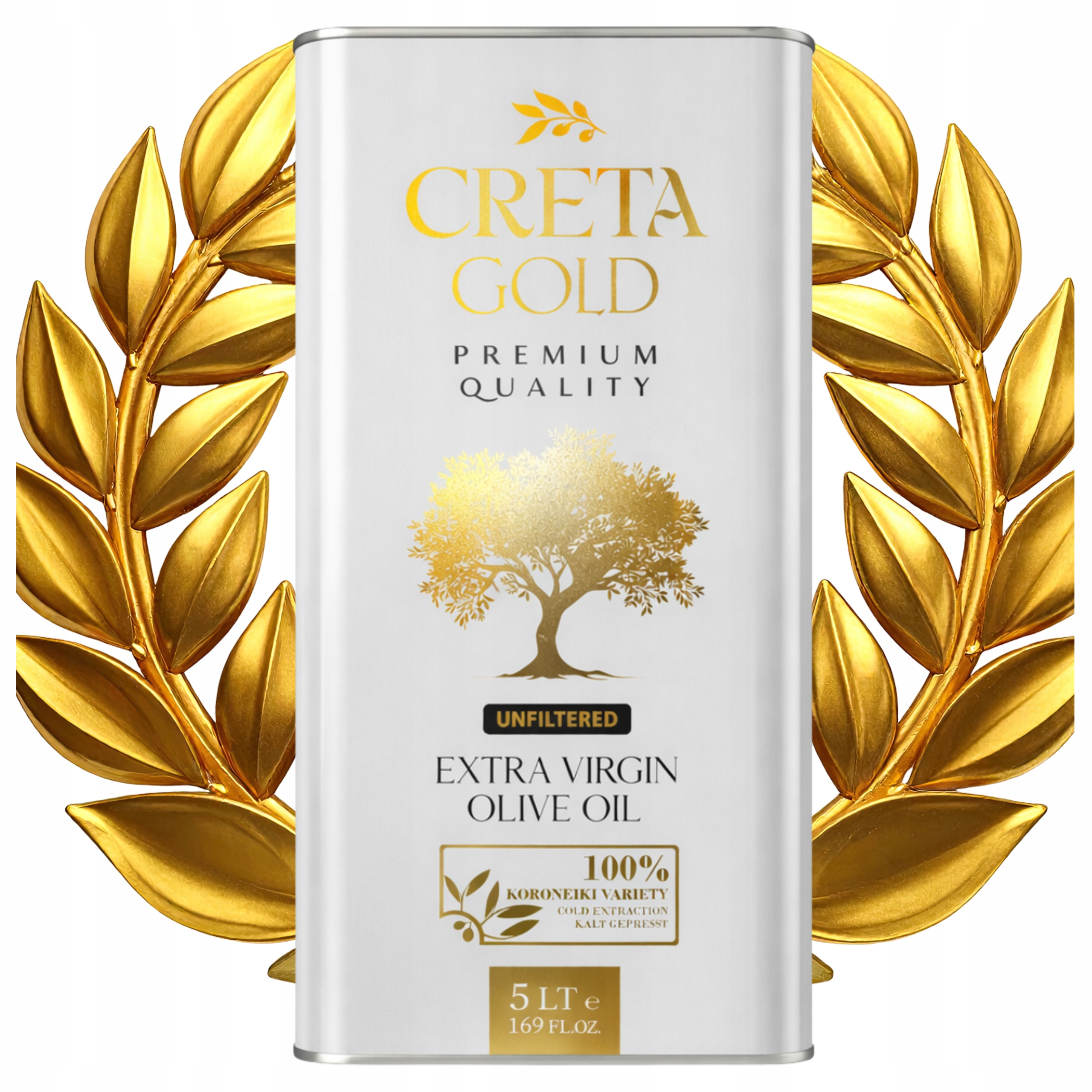 Oliwa Z Oliwek Extra Virgin Grecka Niefiltrowana 5L Creta 100% Koroneiki