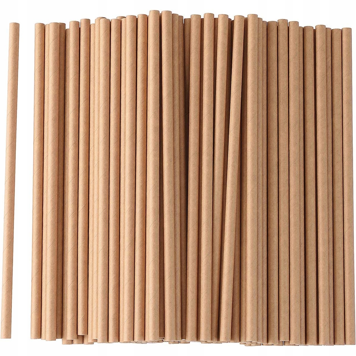 SŁOMKI EKOLOGICZNE RURKI PAPIEROWE BIO 100 SZTUK BIODEGRADOWAL Długość (cm) 20 cm