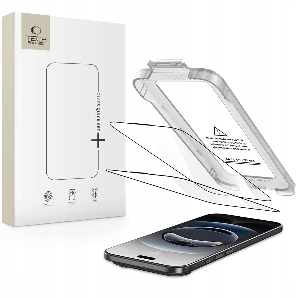 Tech-protect Szkło Hartowane Quick Set+ 2-PACK Do Iphone 17 Air Ochrona