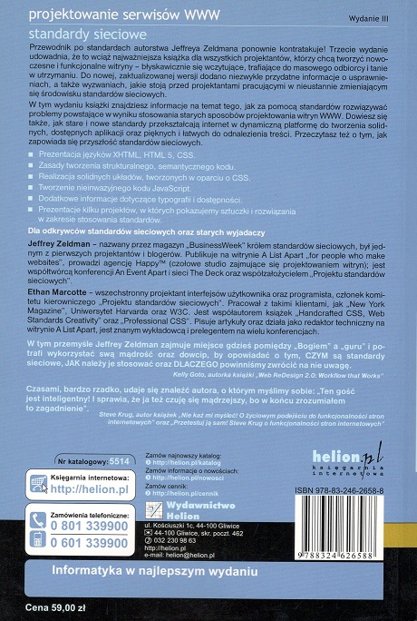 Projektowanie serwisów WWW. Zeldman, Marcotte Gatunek Webmastering