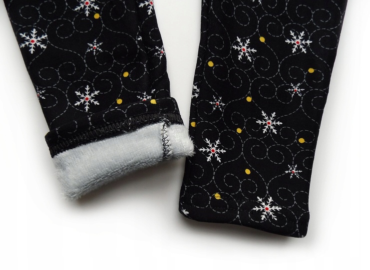 

Legginsy Ocieplane Futerkiem Śnieżynki 98/104