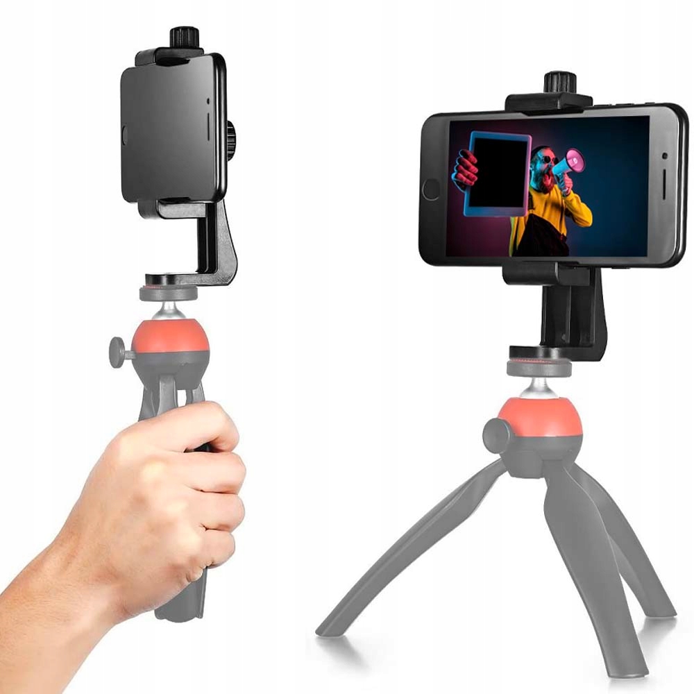 Uchwyt Mocowanie 360 na Telefon Adapter Statywowy gwint 1/4'' do Statywu Informacje o bezpieczeństwie CE