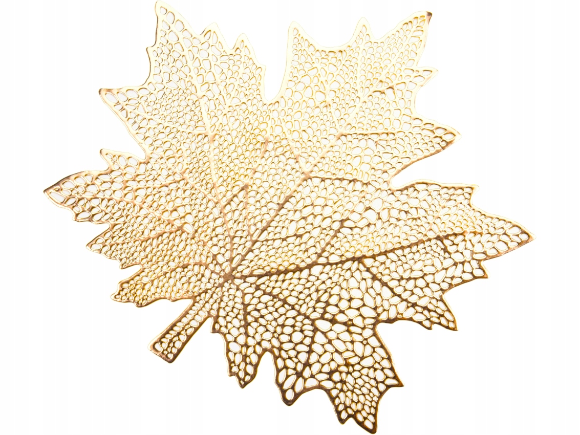 

Leaf Dekoracyjna mata stołowa 41 x 40 cm Złota