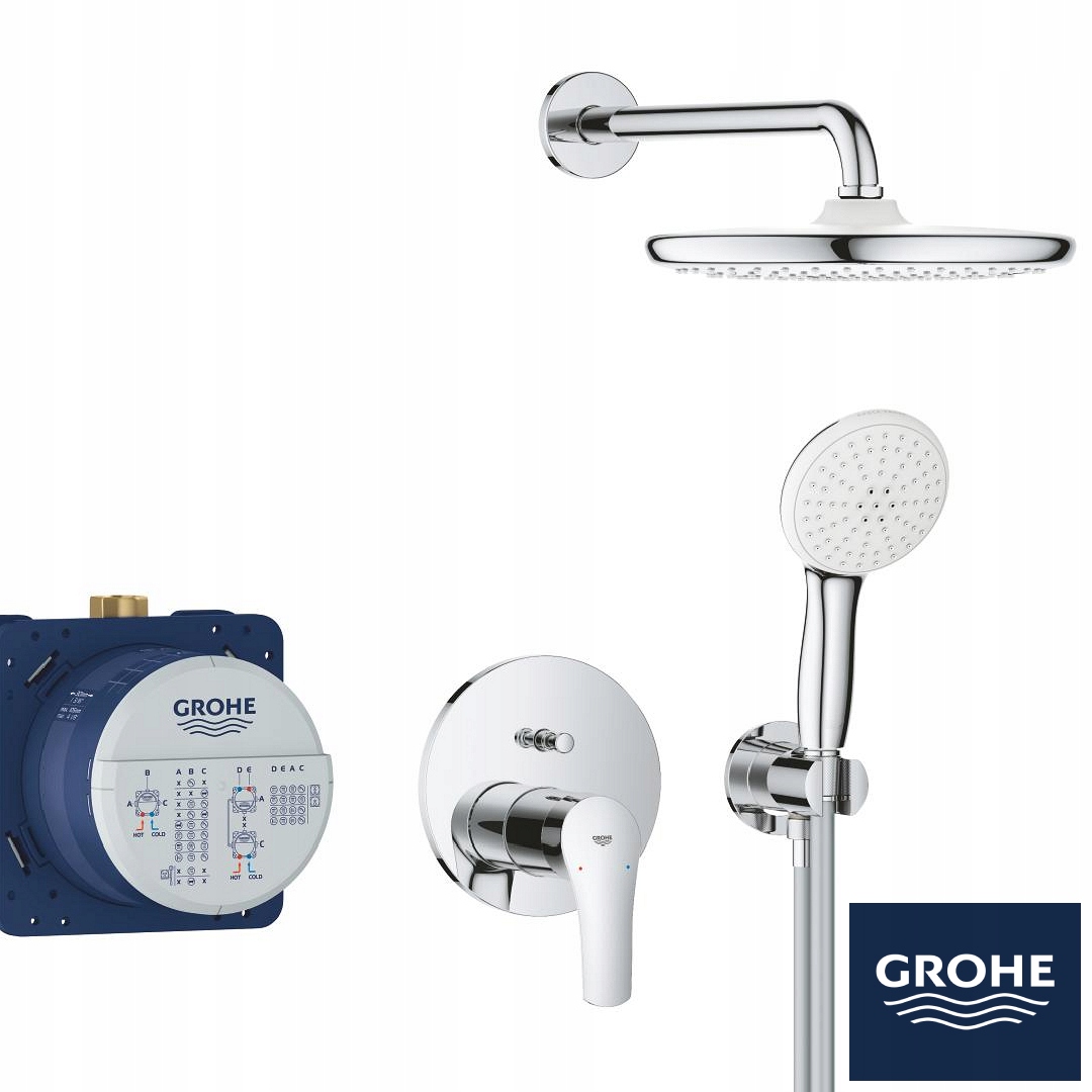 Grohe Eurosmart Podtynkowy Zestaw Prysznicowy Z Deszczownica Tempesta 250