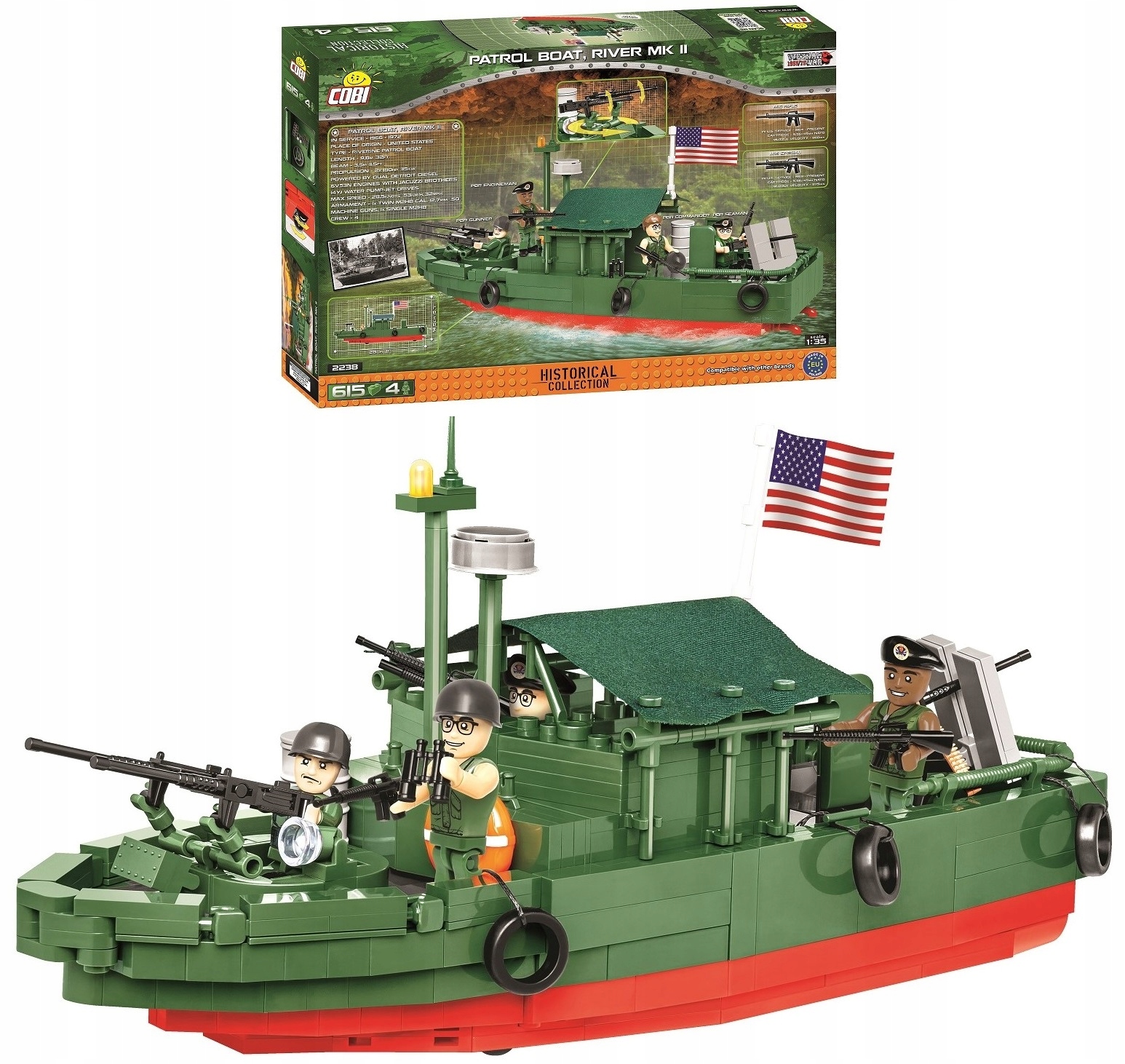 KLOCKI COBI 2238 ŁÓDŹ PATROLOWA WOJNA W WIETNAMIE
