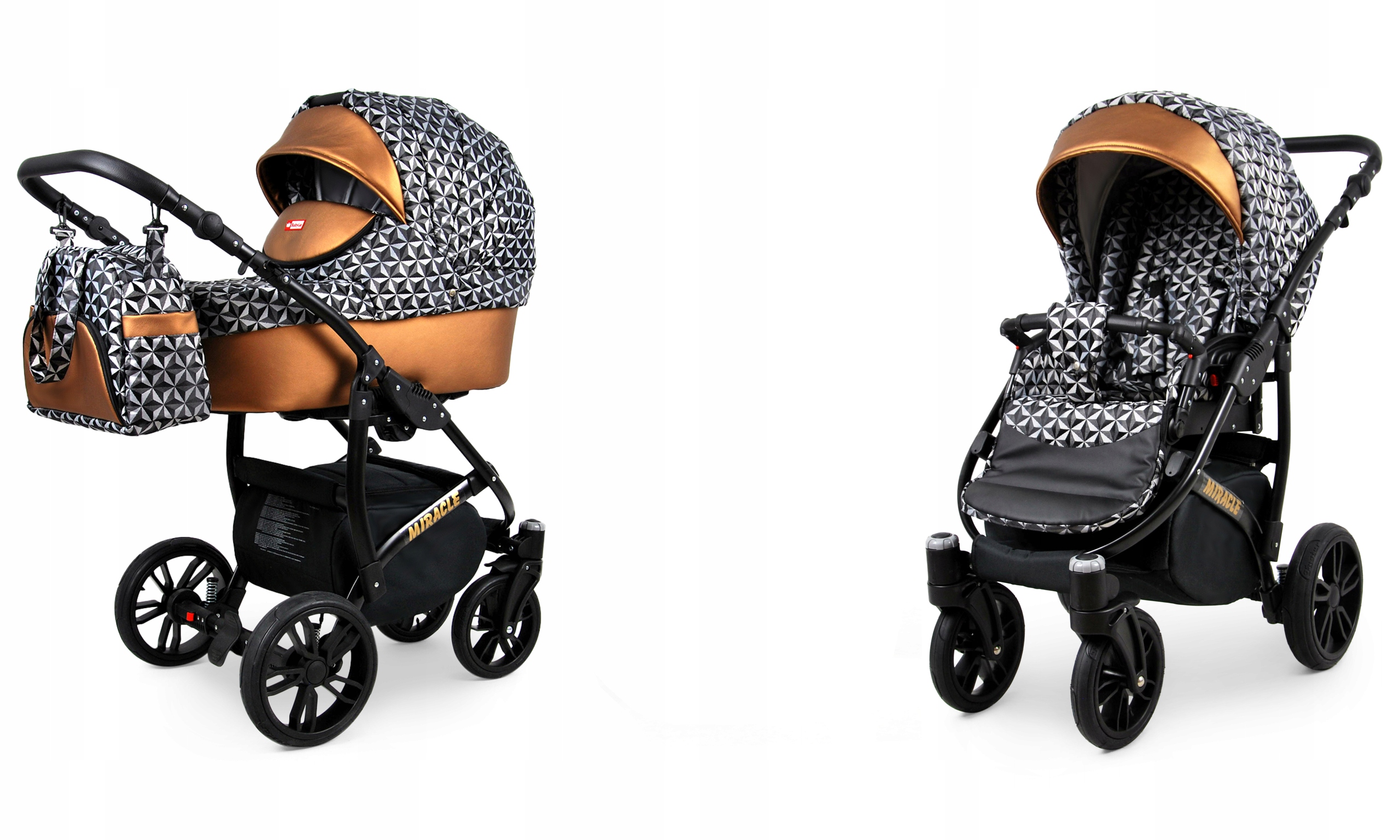 Wózek dziecięcy 2w1 BabyLux Miracle Alu spacerówka gondola spacerowy lekki