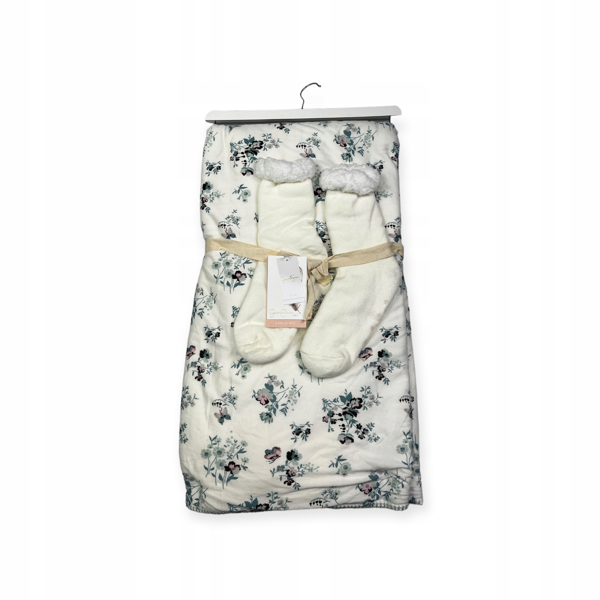 Měkká teplá bílá ponožky Jessica Simpson