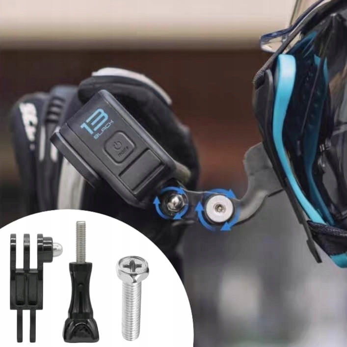Uchwyt Pod Brodę Kasku do GoPro DJI Insta360 Action Cam Silikon RV MURTS — miniatura 4