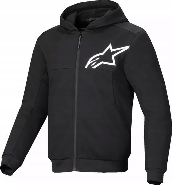 Mikina s chráničmi Alpinestars Chrome v2 čierna/biela L