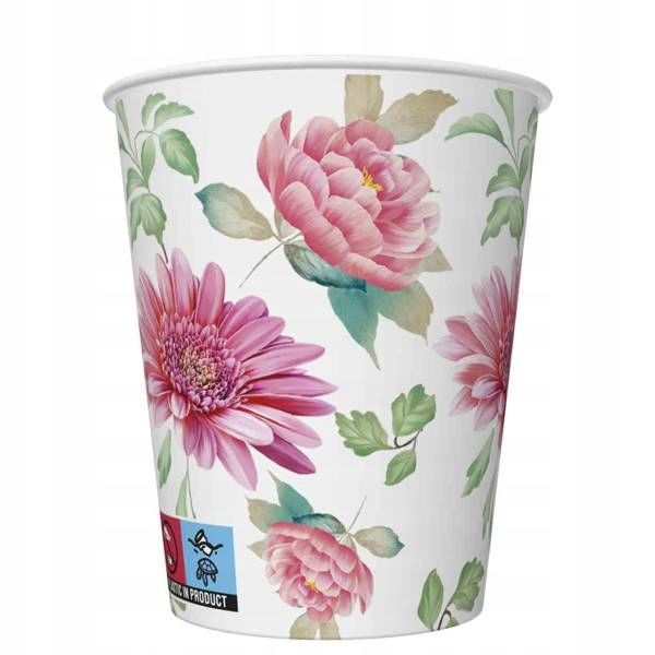 

Kubeczki Papierowe Kwiaty Łąka Urodziny 250 ML