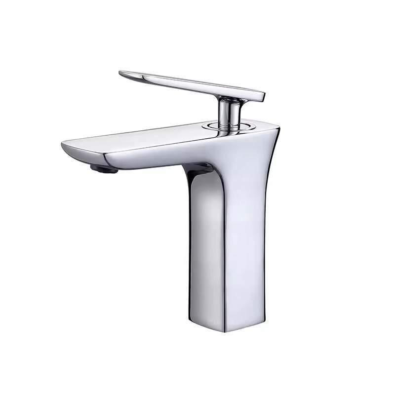 Koupelnová nástěnná baterie chrom obdélníková baterie 13 x 13 cm Mosaz Omeble