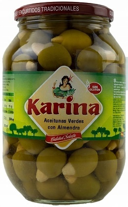 

Oliwki zielone nadziewane migdałem 181/200 500g