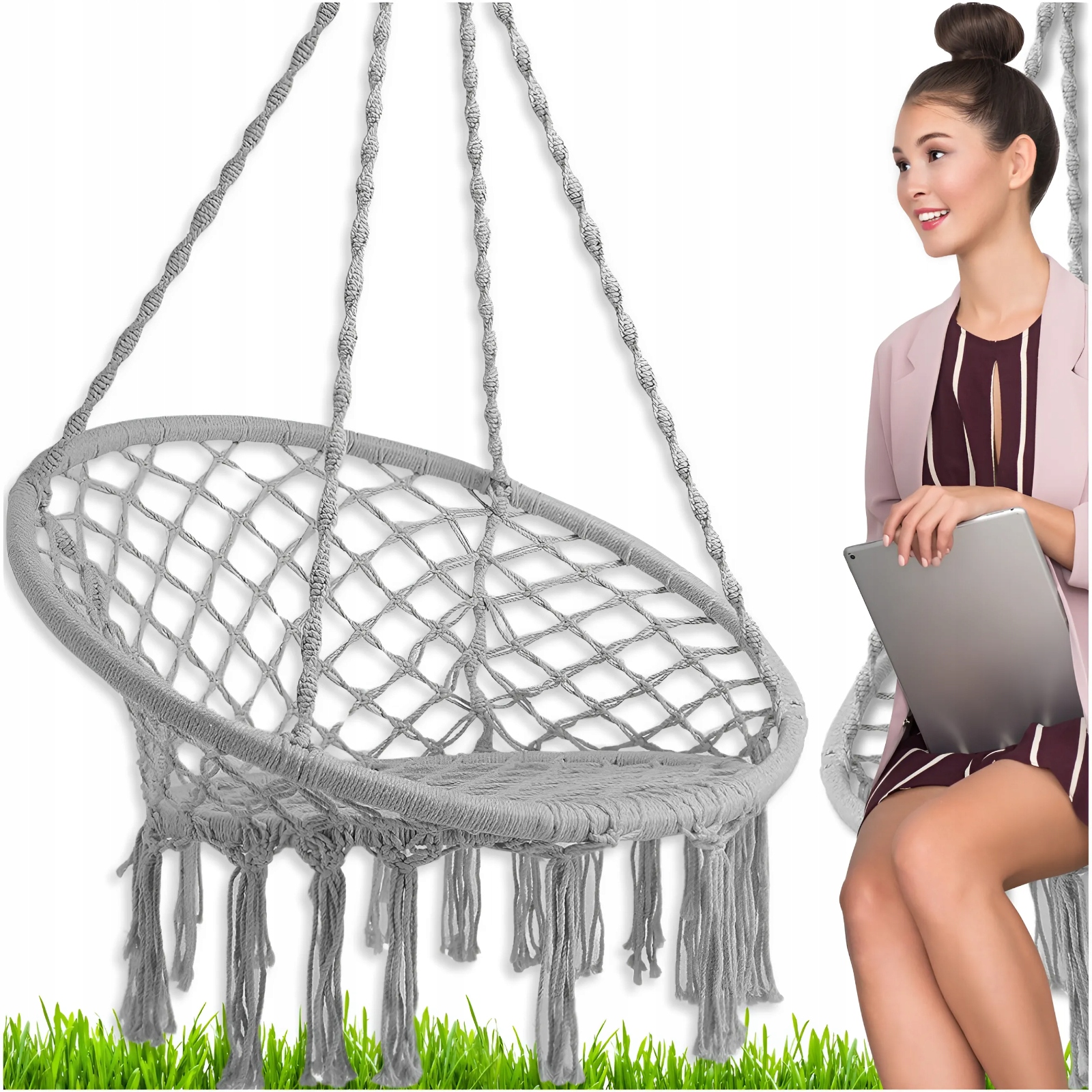 KRZESŁO BRAZYLIJSKIE FOTEL WISZĄCY DO OGRODU TARASU KOKON SIEDZISKO RATTAN EAN (GTIN) 5903726684224