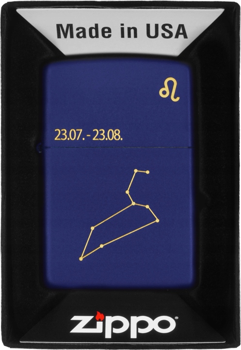 Zapalovač Zippo Zodiac Leo Design lev 60006936 Větruodolný benzínový