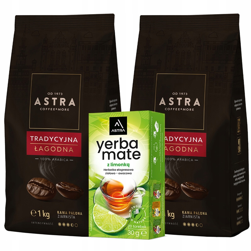 Astra Łagodna Tradycyjna Zestaw 2 x 1kg kawa ziarnista