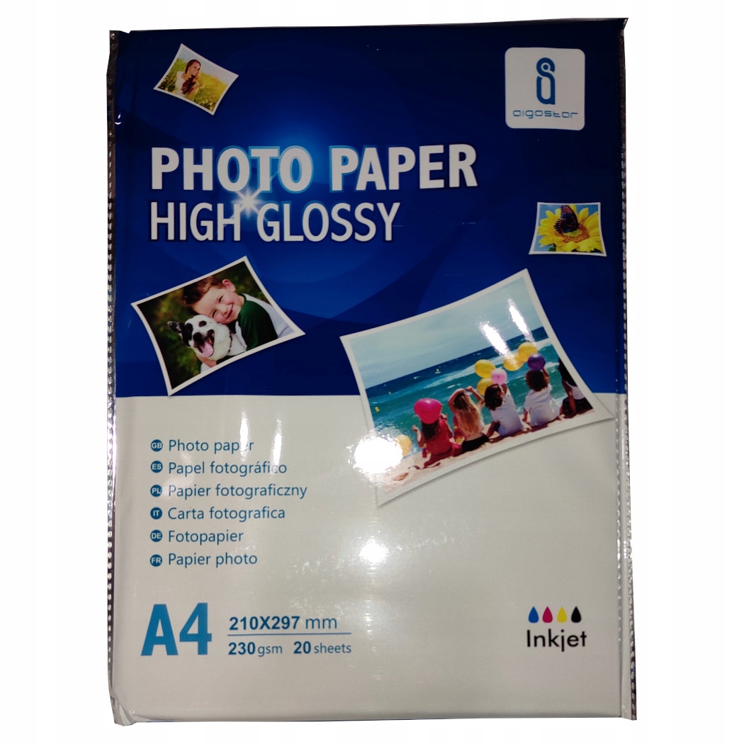 

Papier Fotograficzny Glossy A4 230G 20szt Foto