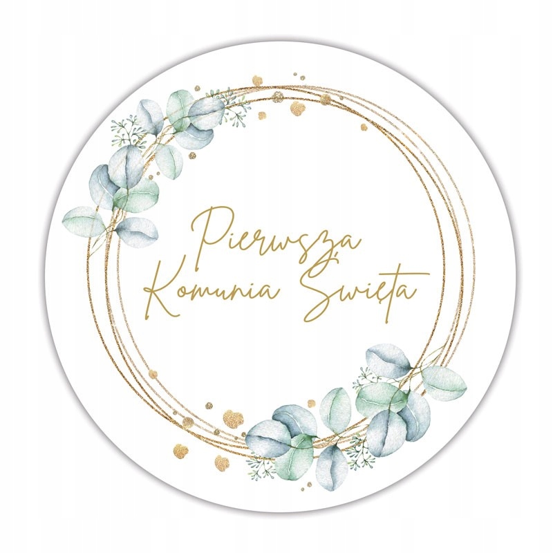 

Opłatek na tort komunijny z Eukaliptusem Ø20cm Uni