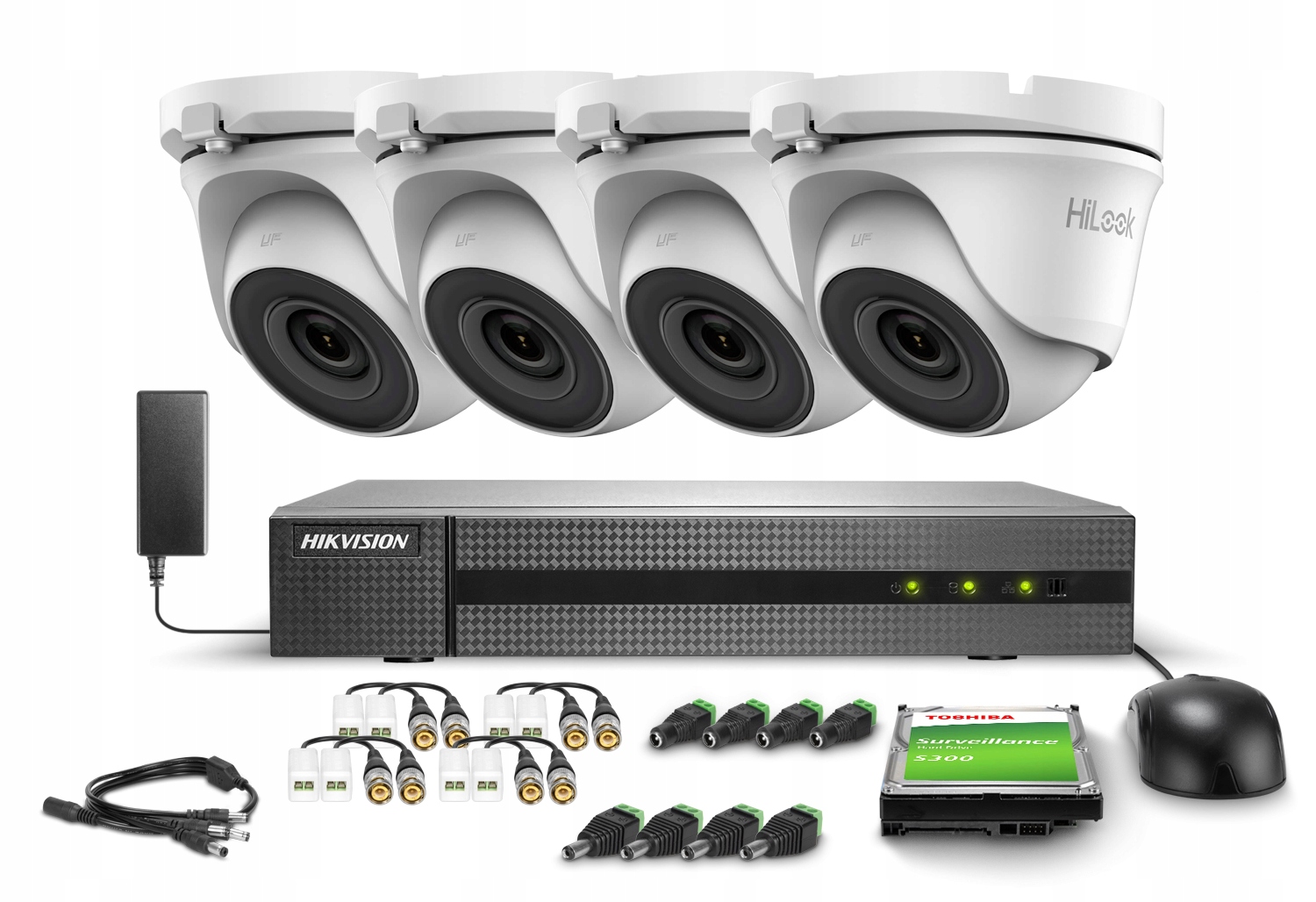 Zestaw do monitoringu Ahd 4x TVICAM-T2M 2Mpx IR20m FullHD Dwdr