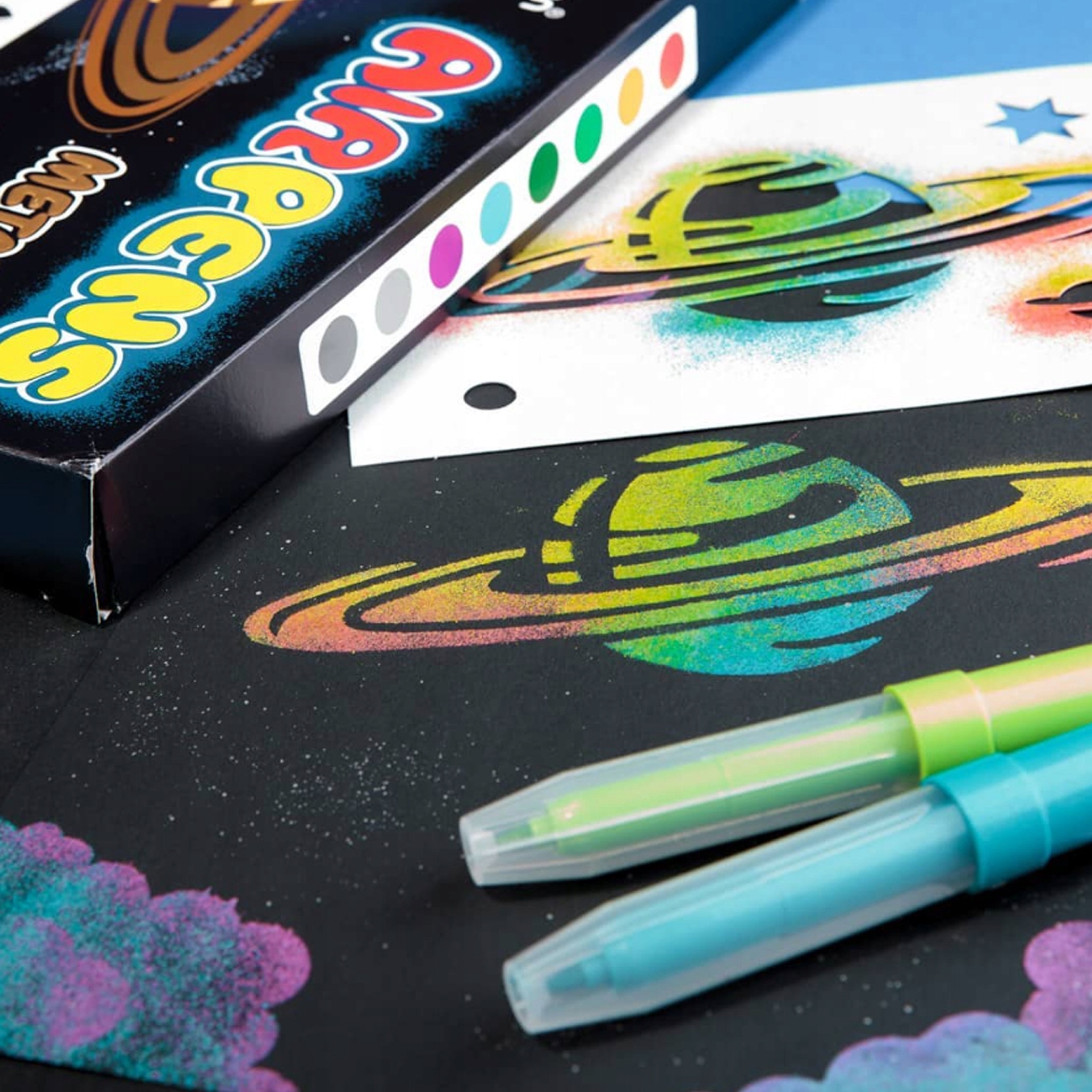 Centropen Airpens Rainbow Colours 1500/10, 4 szblony Rodzaj flamastry