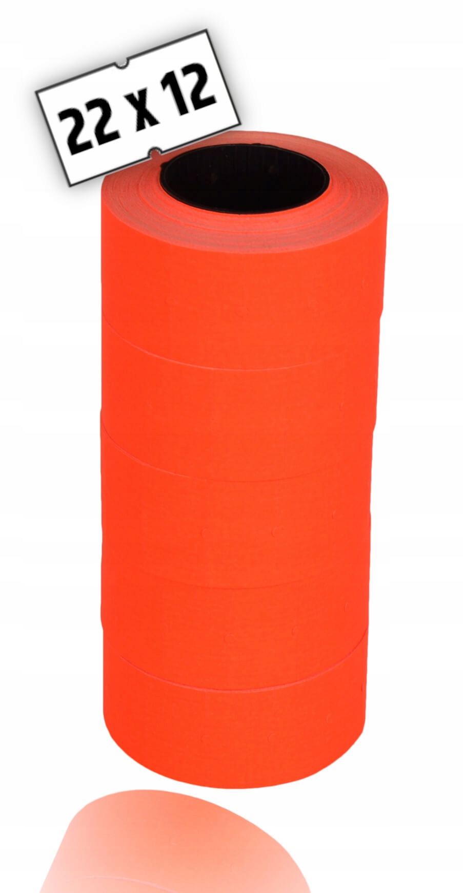 TAŚMA DO METKOWNICY JEDNORZĘDOWEJ METKI 5 ROLEK Kod producenta cenówki etykiety metek 22x12 ręczne