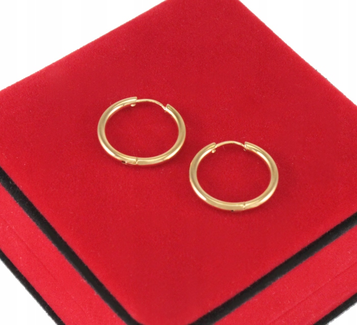 

Kolczyki Złote Kółka 12 mm Stal Chirurgiczna 316 L