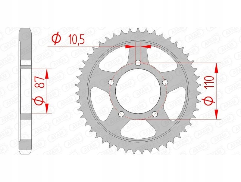 Zadné koleso Afam Steel Standard 14601 530 14601-43