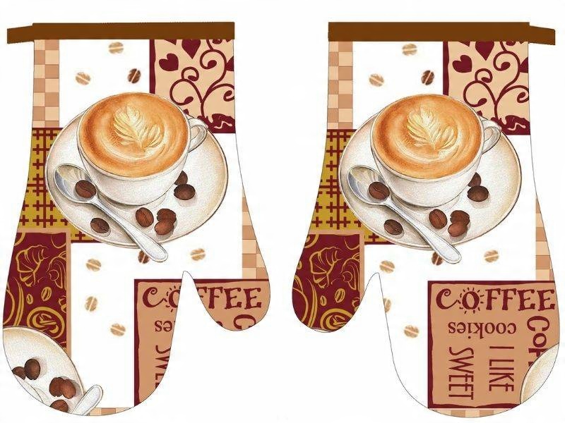 

Rękawice Kuchenne Z Magnesem Kawa Cappuccino 2 Szt