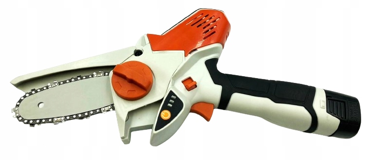 MOCNA PIŁA łańcuchowa Akumulatorowa do GAŁĘZI PILARKA 4" 2x AKU Cechy dodatkowe bezkluczykowy naciąg łańcucha