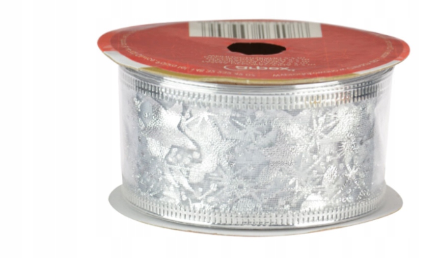 

Srebrna Taśma do pakowania prezentów organza 2,7m