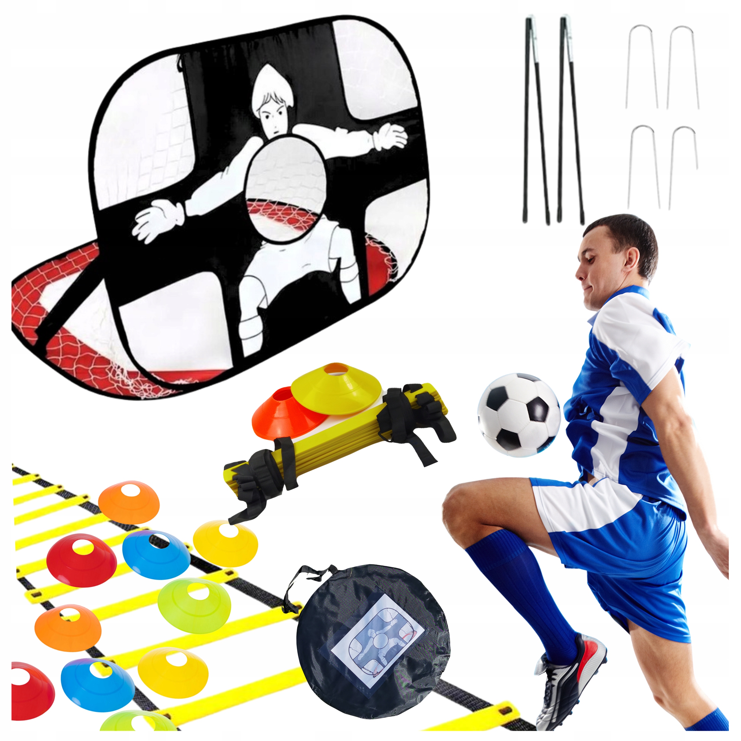 Drabinka do treningu piłki nożnej Bramka samorozkładająca się Pro