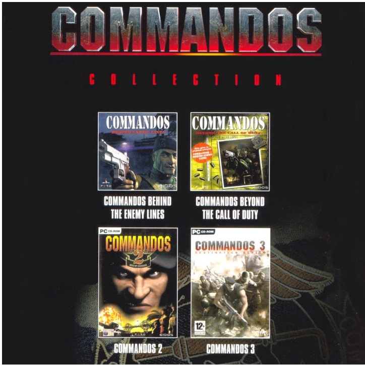 Commandos Collection 4 Gry Kod CD Key Klucz Steam == Bez Vpn == Pc