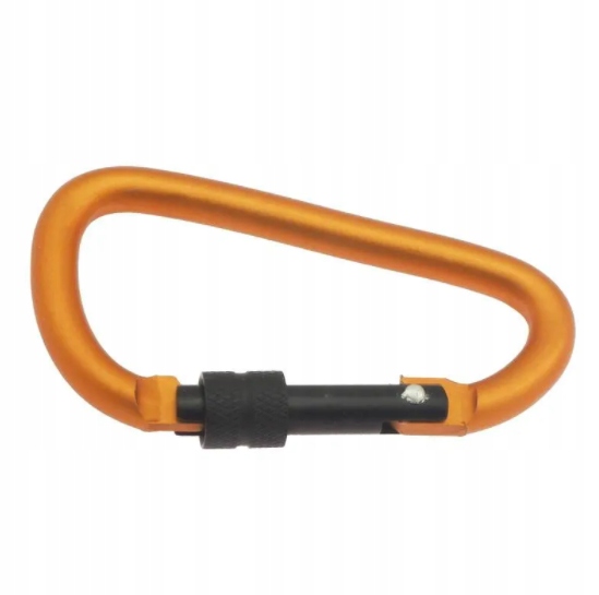 KARABIŃCZYK ZAPIĘCIE BRELOK SZEKLA POMARAŃCZ 74MM