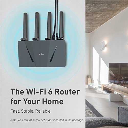 GLINET GLAX1800 Flint Router WiFi 6 Dual Band Gigabit Ethernet WPA3 MU-MIMO — miniatura 6