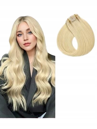 Shein Blond Vlasy Přívěsy ZT2__40 CM