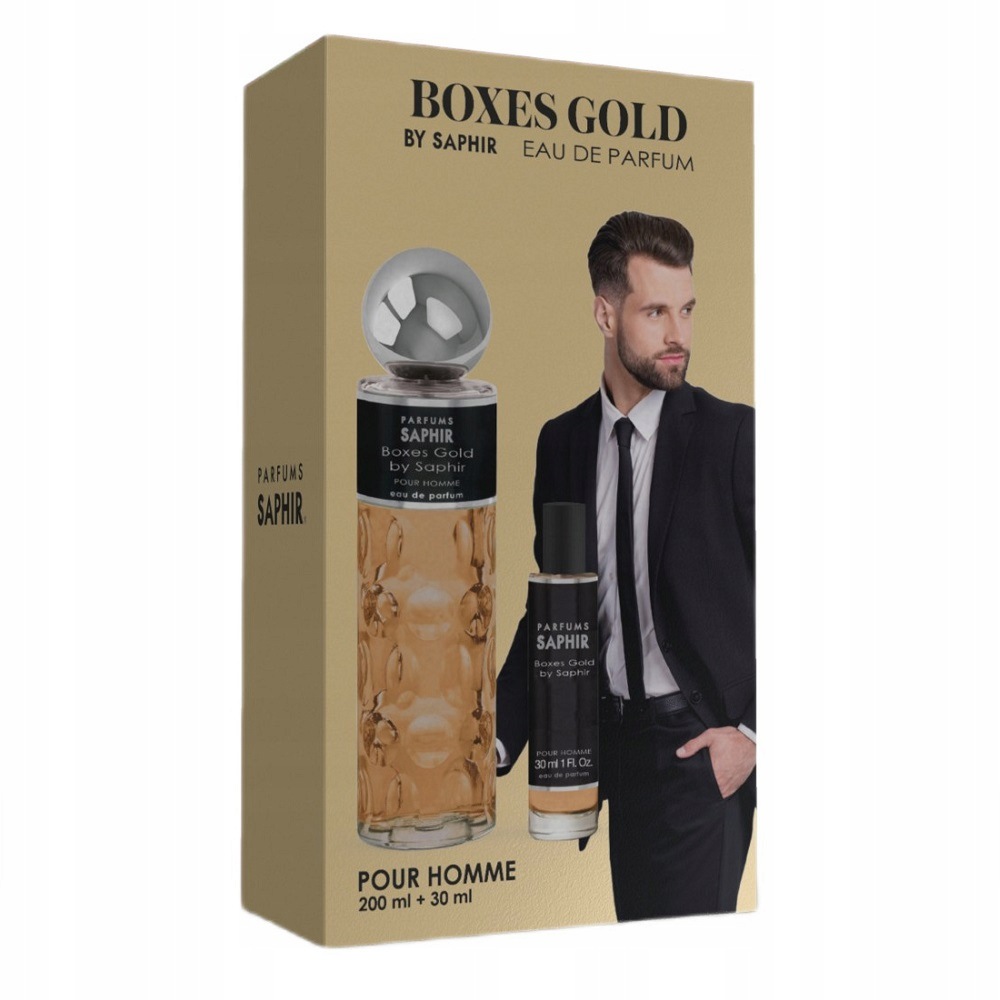 Saphir Boxes Gold Pour Homme parfémovaná voda 200 Ml sprejová voda 30 ml