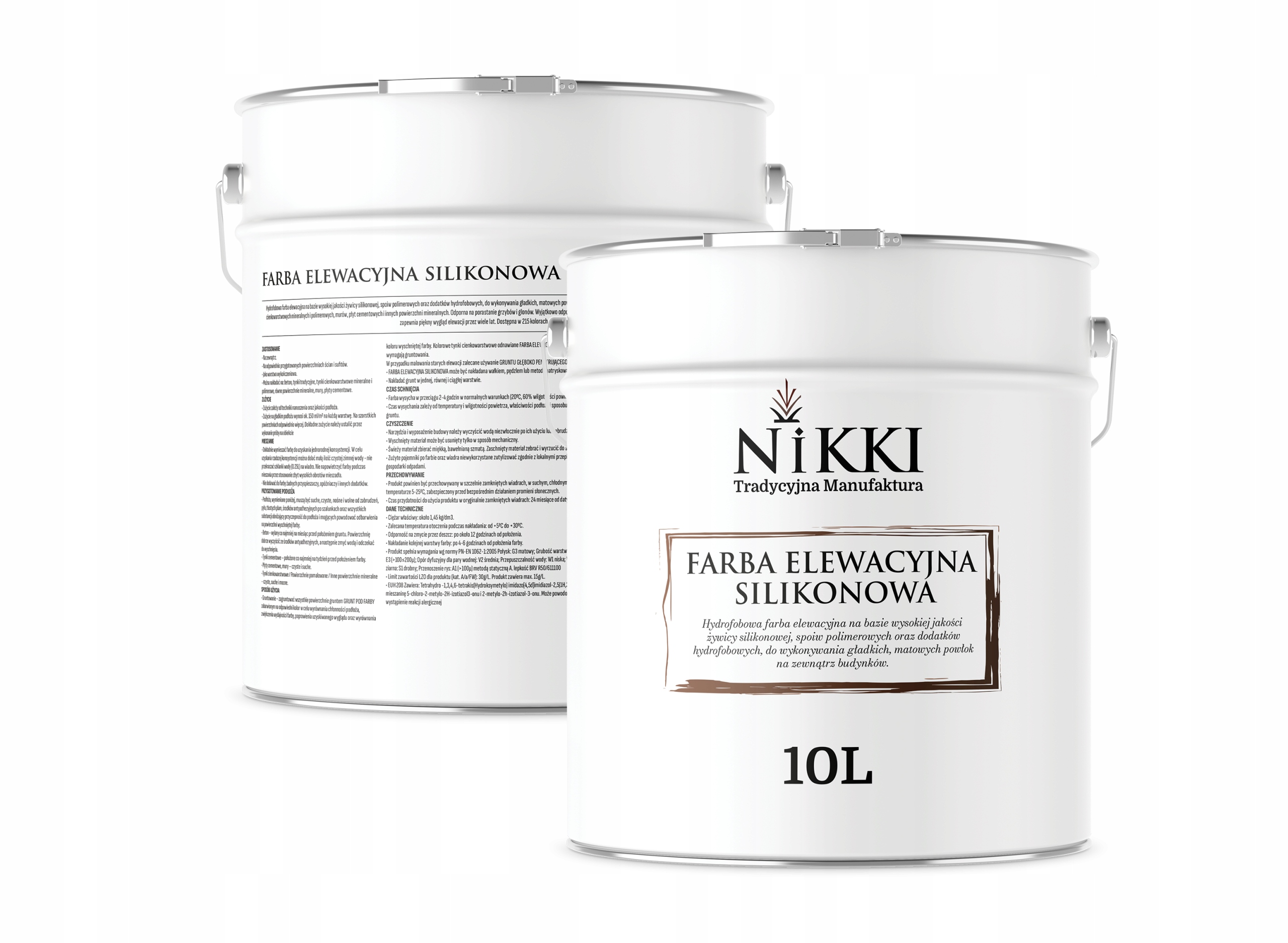 Vonkajšia Fasádna Farba Silikónová 2x10L Čokoládová Bronzová Ral 8017