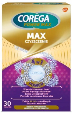 

Corega Max Czyszczenie tabletki do protez 30 szt.