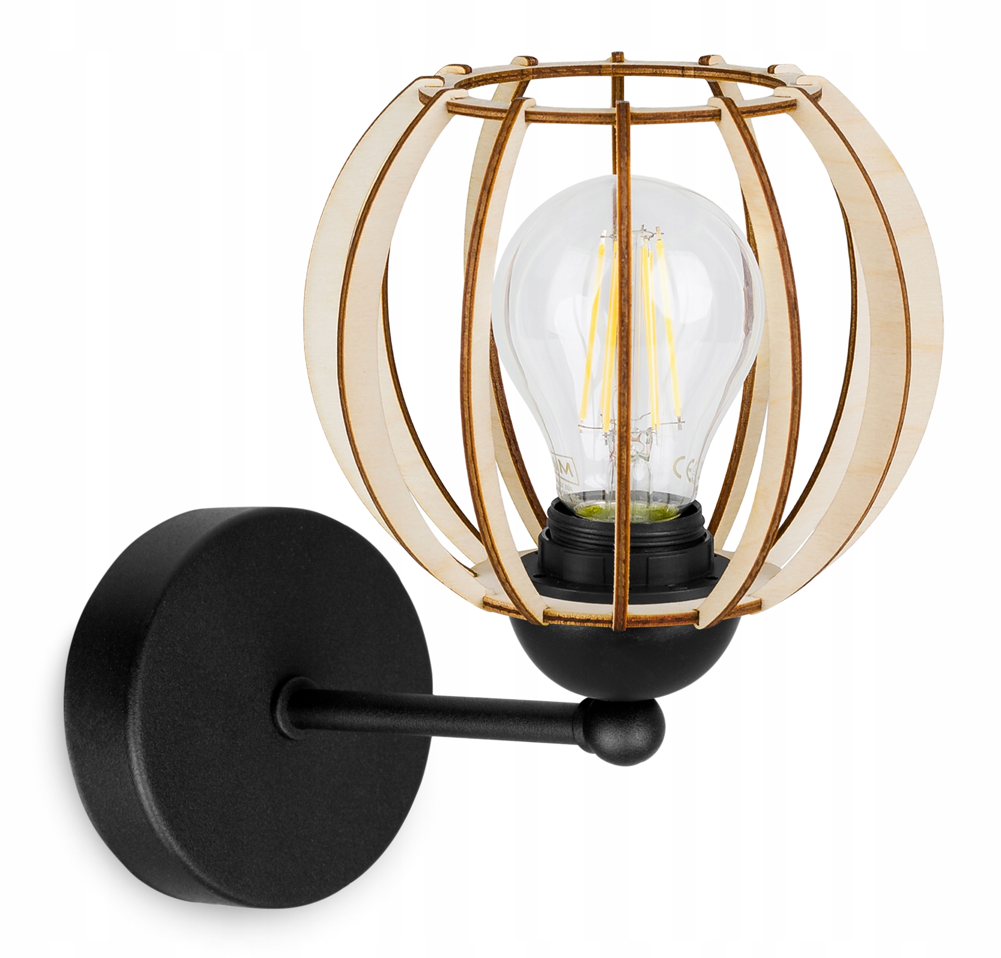 Nástěnná Lampa Stropní Svítidlo Dřevěné Led Stínidlo