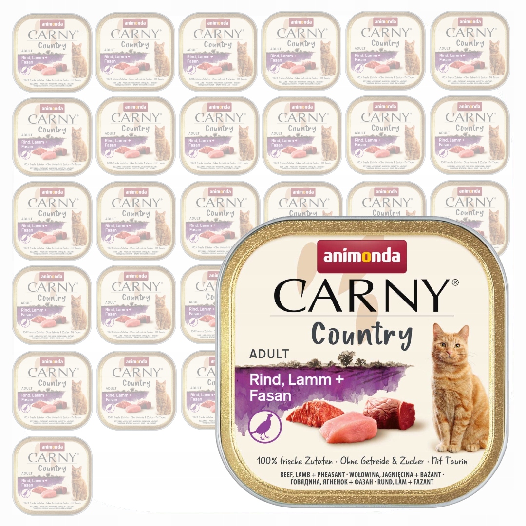 Levně Animonda Carny Country 32x100g Vlhké Krmivo pro kočky Hovězí jehněčí bažant