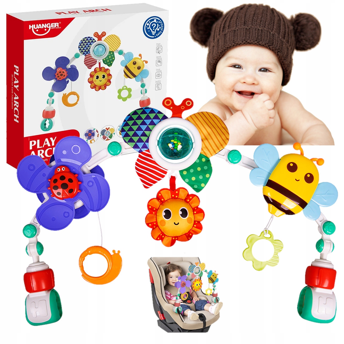 

Pałąk Łuk Z Zabawkami Do Łóżeczka Wózka Fotelika