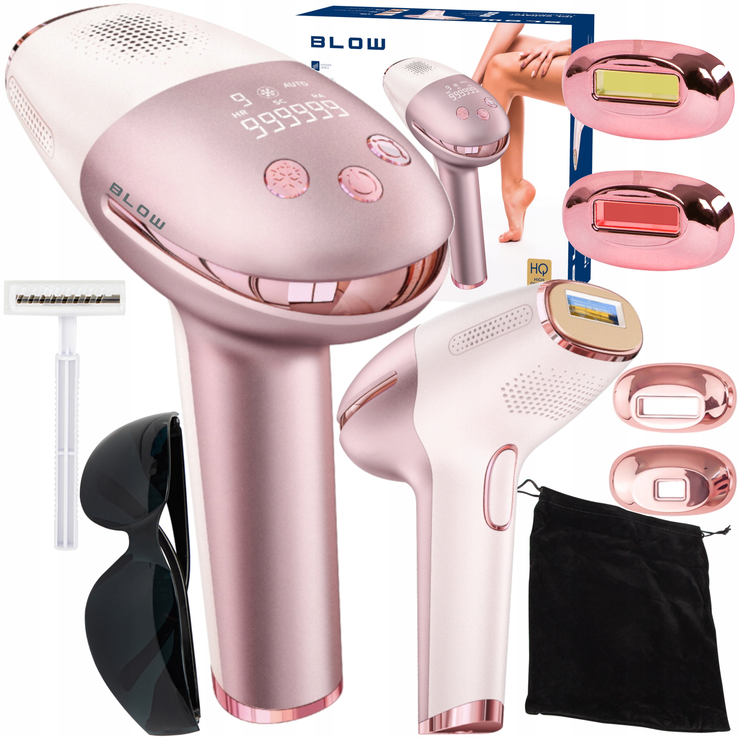 Depilator Laserowy Ipl Do Włosów Twarzy Ciała Bikini Depilacja Bezbolesny