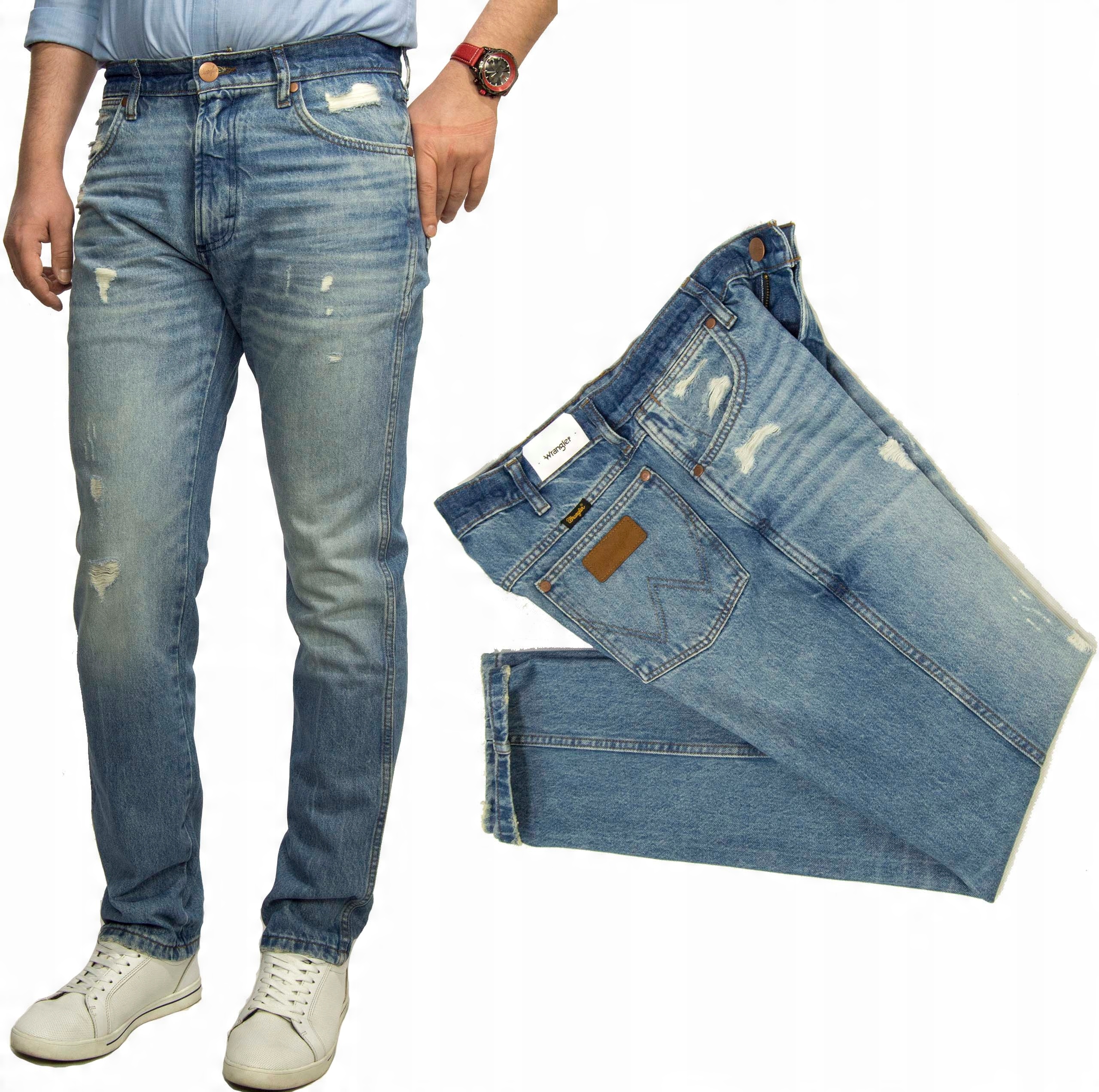 

Wrangler Greensboro Crease spodnie jeansy W34 L32