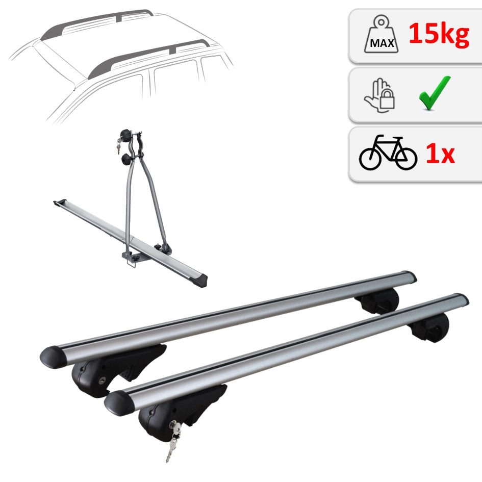 Střešní nosič Raven pro auta Menabo Brio 120 cm držák na kolo