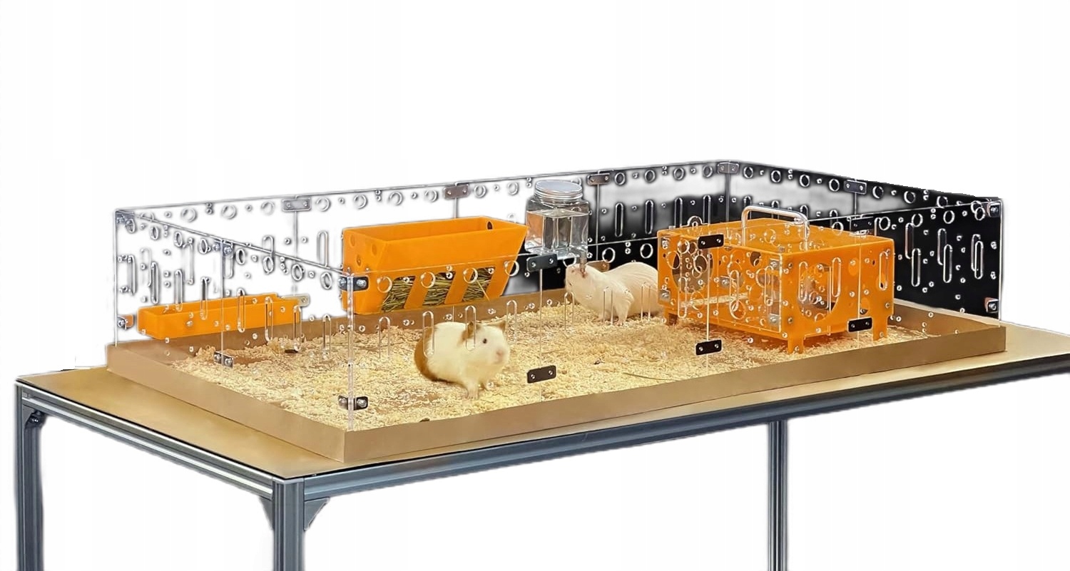 Levně Akrylová klec 122 x 61 cm pro morčata, králíky a malá zvířata