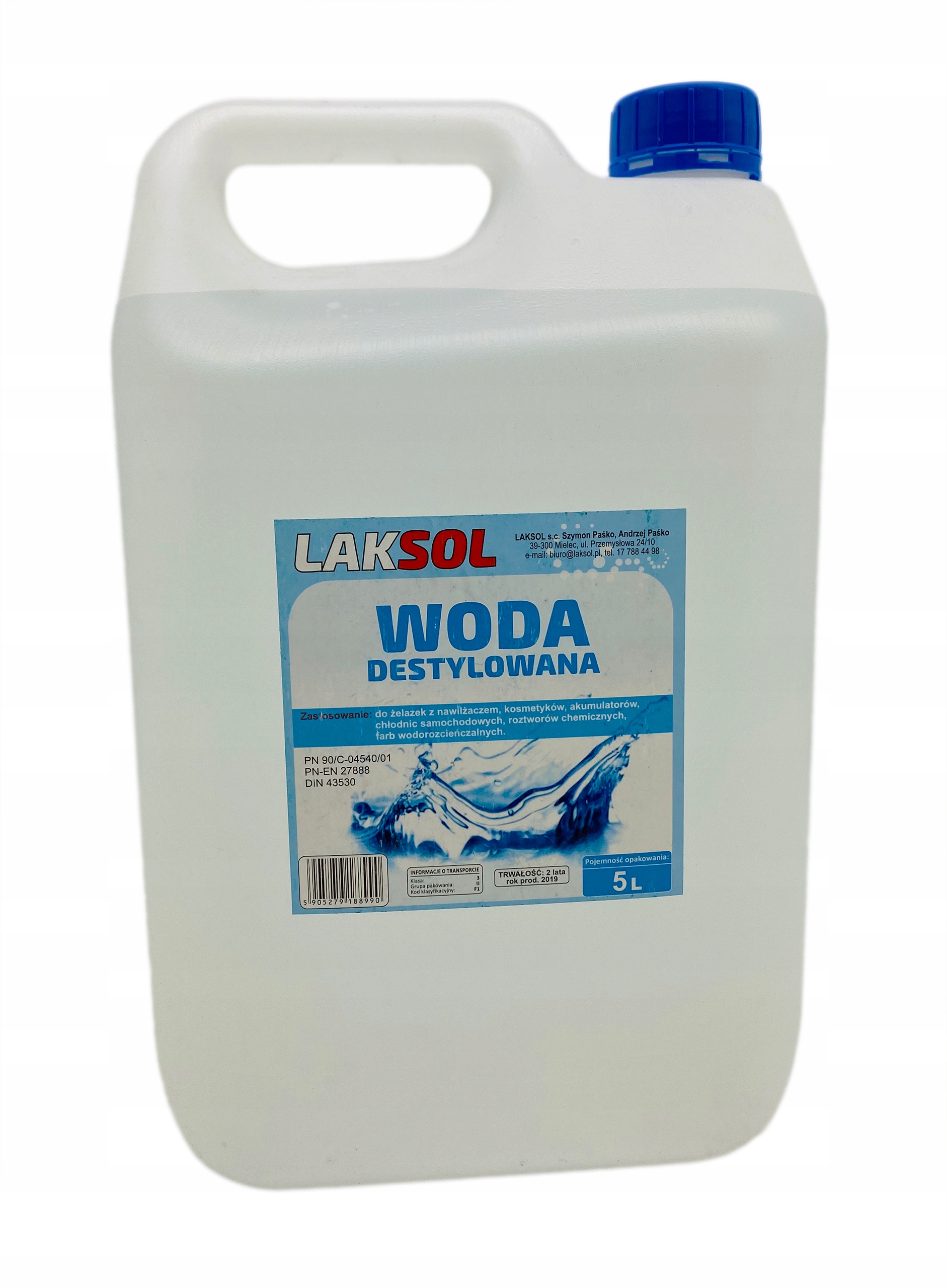 Woda destylowana Laksol 5l