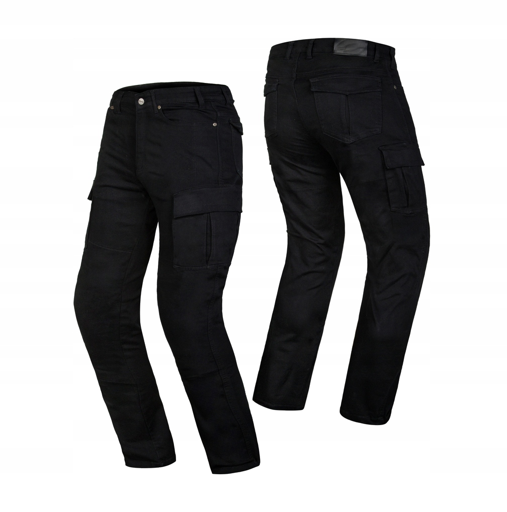 SPODNIE JEANSY MOTOCYKLOWE OZONE SHADOW II BLACK W42L34