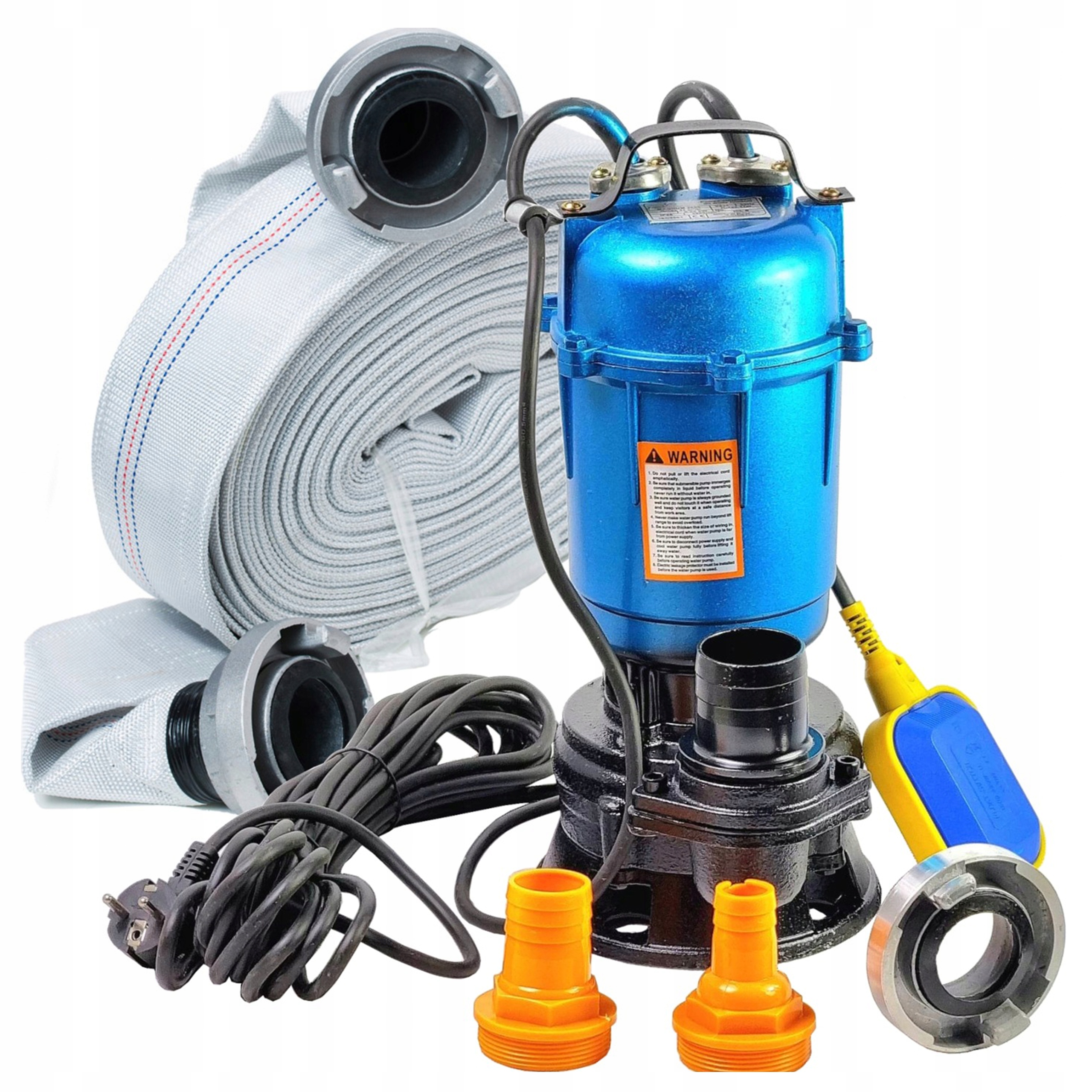 Pompa Do Szamba Do Wody Brudnej Czystej Z Rozdrabniaczem Wąż Strażacki 30m