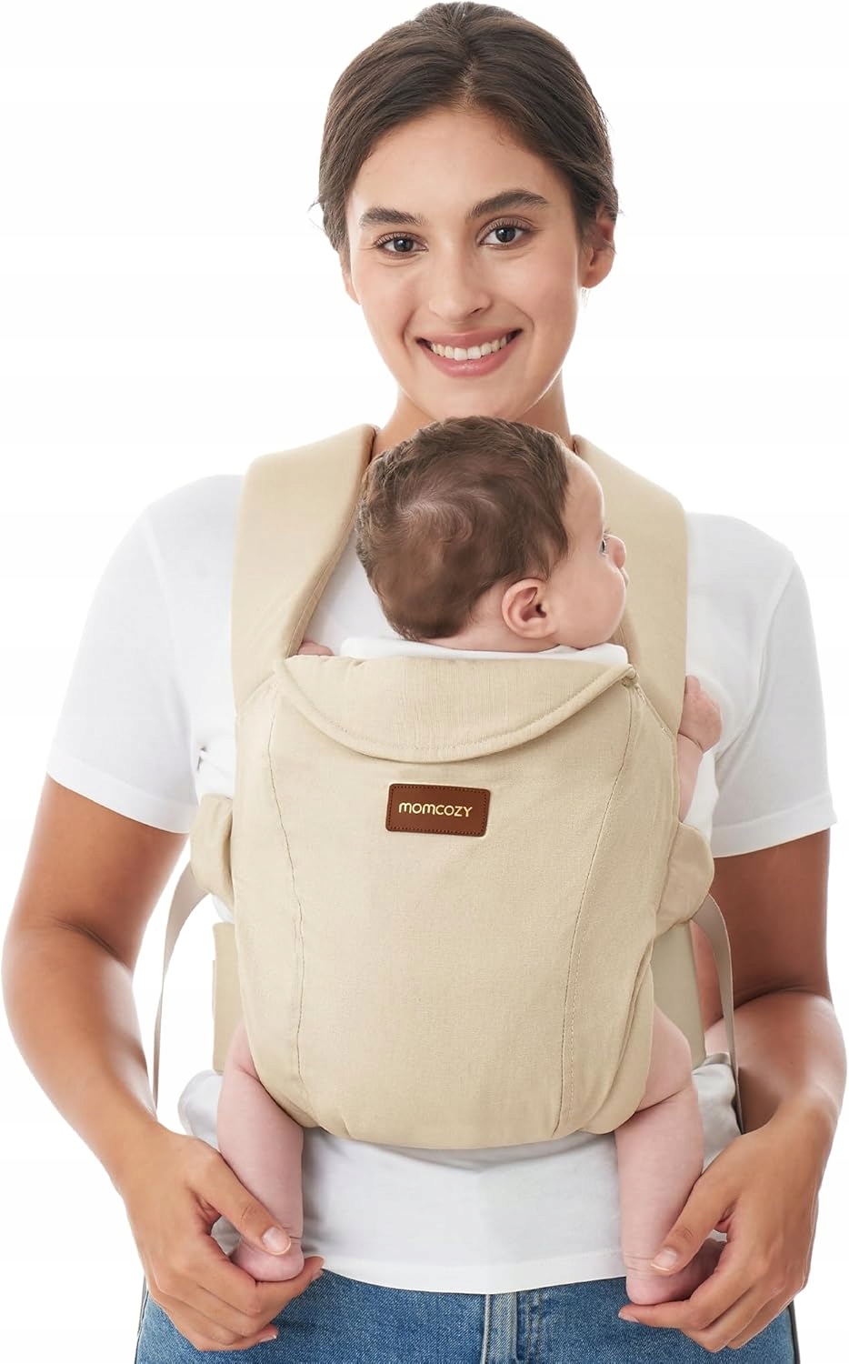 Momcozy nosidełko dla noworodka od urodzenia (3-11 kg), beżowe