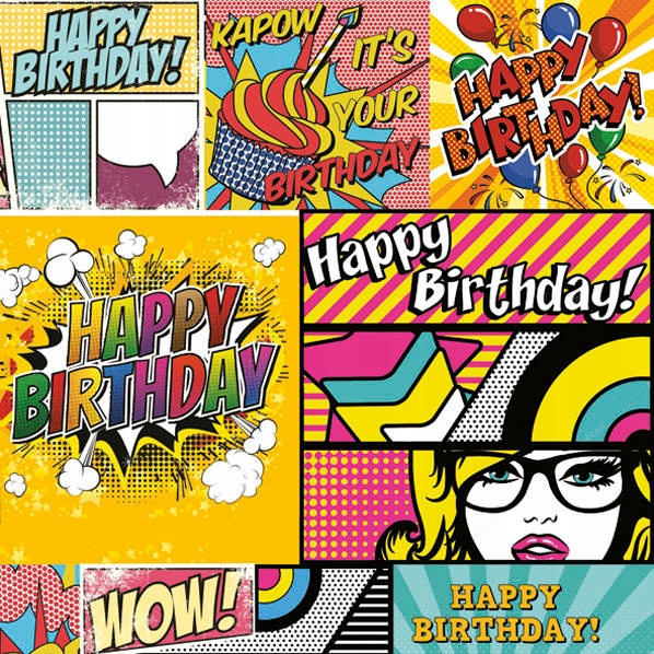 

Serwetki Komiks Happy Birthday Urodziny 33 X 33 CM