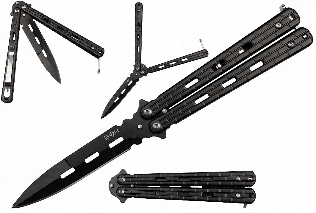

Nóż motylkowy Ostry butterfly knife motylek Bsh